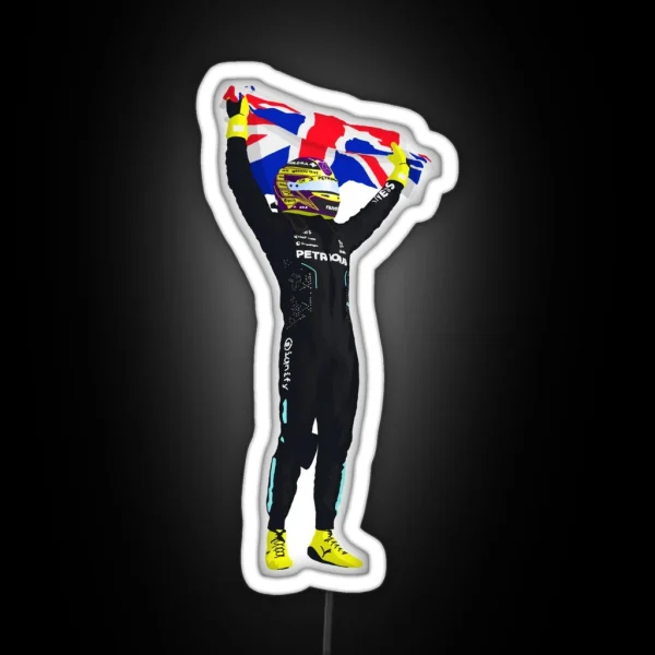 Sir Lewis Hamilton British GP Win 2024 Silverstone RGB Neon Sign