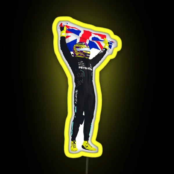 Sir Lewis Hamilton British GP Win 2024 Silverstone RGB Neon Sign