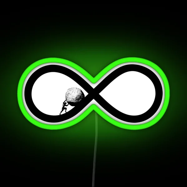 Sisyphus To Eternity Workaholic Gift RGB Neon Sign