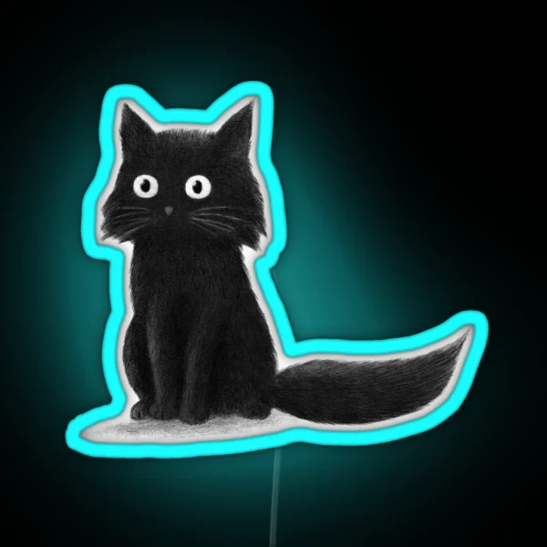 Sitting Cat Colour Option RGB Neon Sign