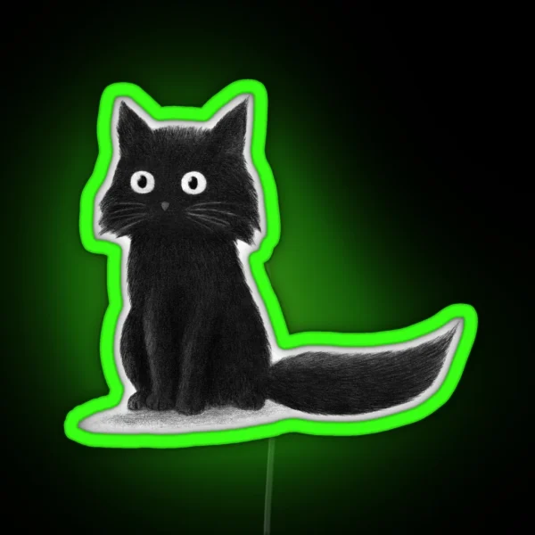 Sitting Cat Colour Option RGB Neon Sign