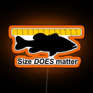 Size Does Matter Fishing Led RGB Neon Sign