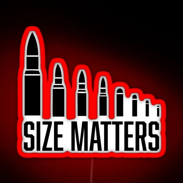 Size Matters Ammo RGB Neon Sign