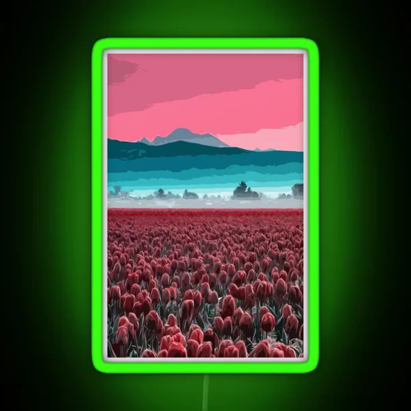 Skagit Valley Tulip Fields RGB Neon Sign