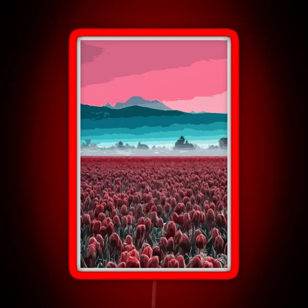 Skagit Valley Tulip Fields RGB Neon Sign