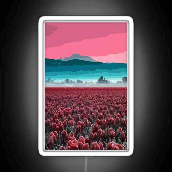 Skagit Valley Tulip Fields RGB Neon Sign