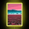 Vibrant RGB neon sign highlighting the Skagit Valley tulip fields in bold yellow and colorful hues, celebrating spring bea...
