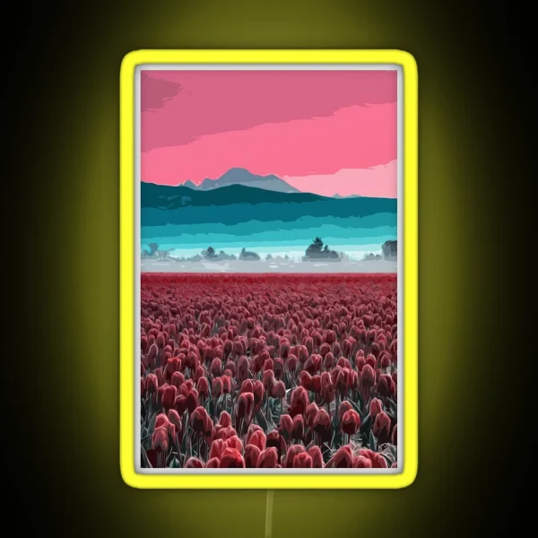 Skagit Valley Tulip Fields RGB Neon Sign