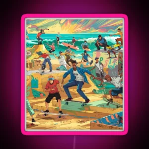 Skate And Surf Culture RGB Neon Sign