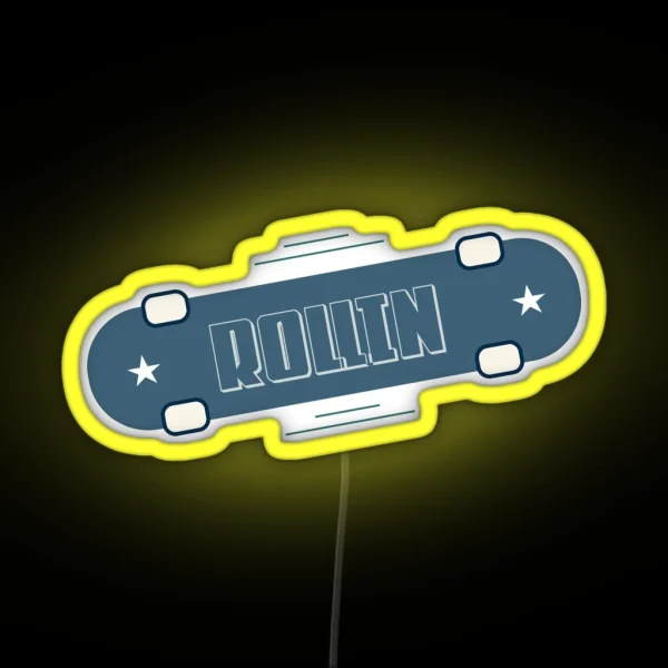 Skate Boarding Collection RGB Neon Sign