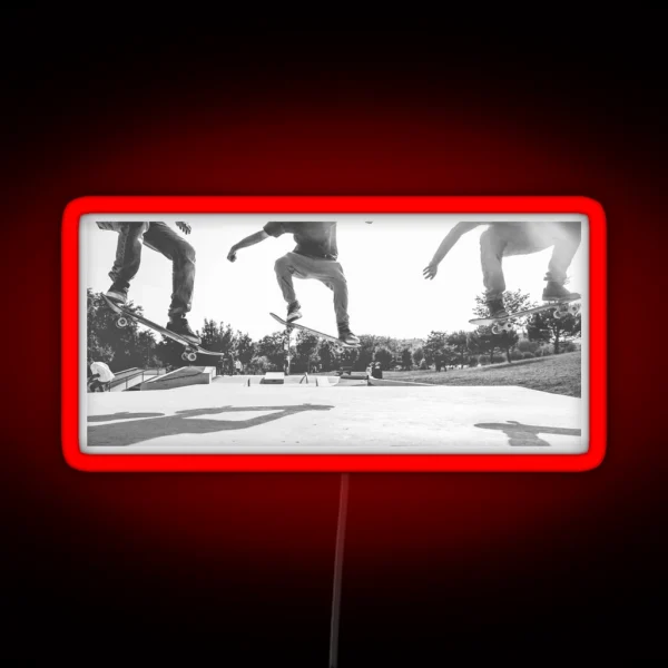 Skate Bro S Skate Culture Skaters Sk8 Kick Push RGB Neon Sign