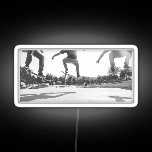 Skate Bro S Skate Culture Skaters Sk8 Kick Push RGB Neon Sign