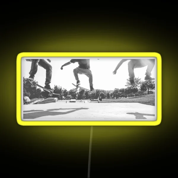 Skate Bro S Skate Culture Skaters Sk8 Kick Push RGB Neon Sign