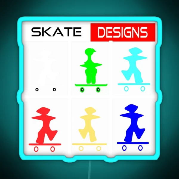 Skate Designs RGB Neon Sign