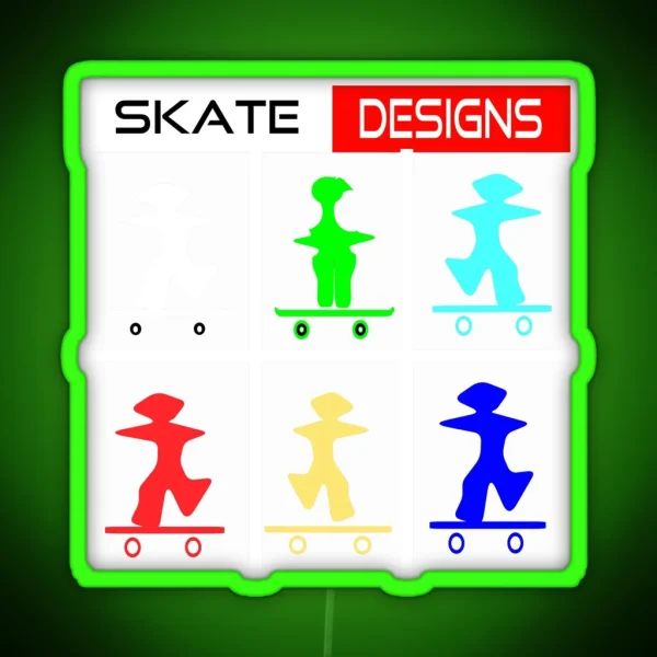 Skate Designs RGB Neon Sign