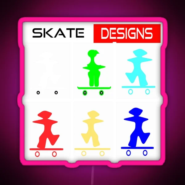 Skate Designs RGB Neon Sign