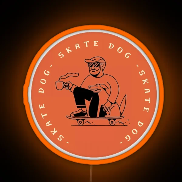 Skate Dog RGB Neon Sign