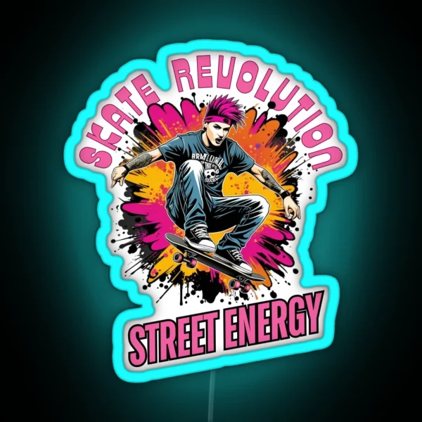 Skate Revolution RGB Neon Sign