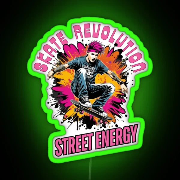 Skate Revolution RGB Neon Sign