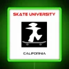 skate university neon sign rgb green