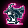 Skate Wizard RGB Neon Sign in Pink