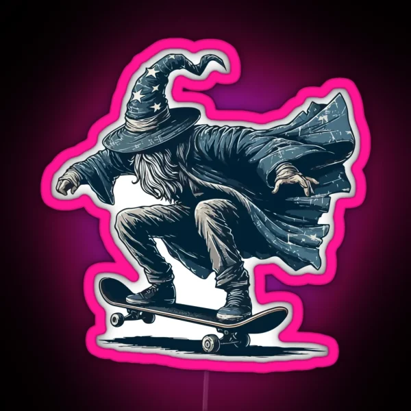 Skate Wizard RGB Neon Sign