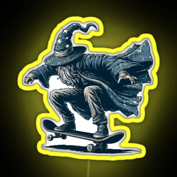 Skate Wizard RGB Neon Sign