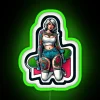 RGB Neon Skateboard Pin-up Sign