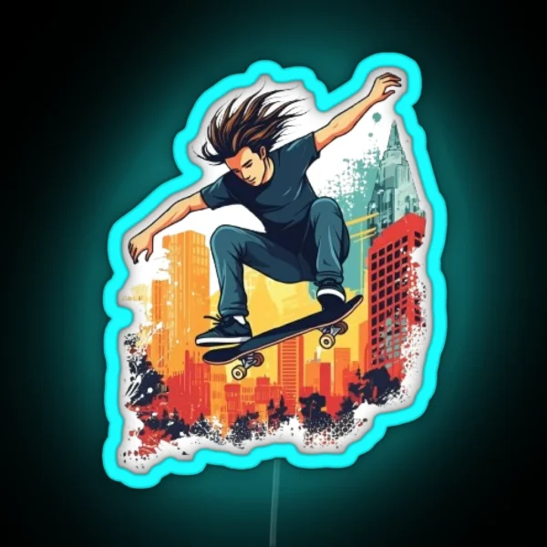 Skateboard RGB Neon Sign