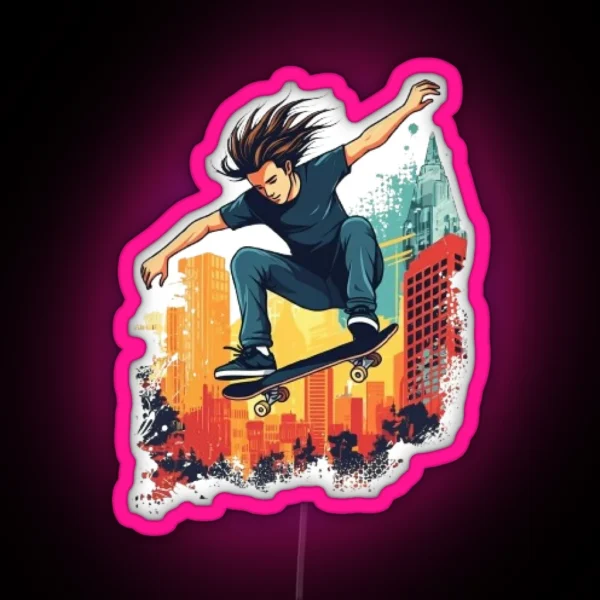 Skateboard RGB Neon Sign