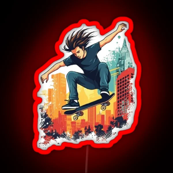 Skateboard RGB Neon Sign