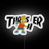 RGB Neon Skateboard Sign