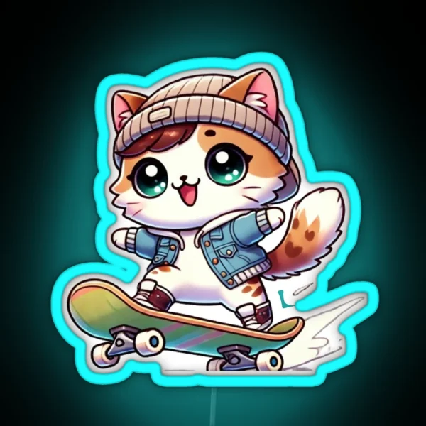 Skater RGB Neon Sign