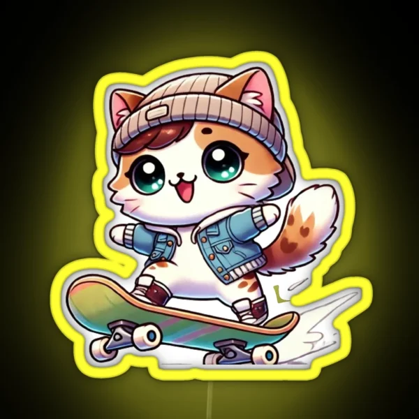 Skater RGB Neon Sign
