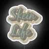 RGB Neon Sign with Skein Life Logo in White Background