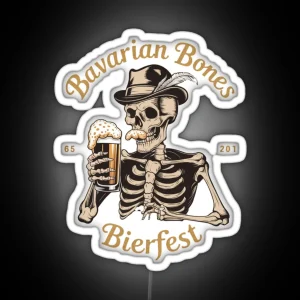 Skeleton Bavarian German Beerfest RGB Neon Sign