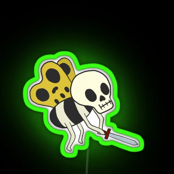 Skeleton Butterfly RGB Neon Sign