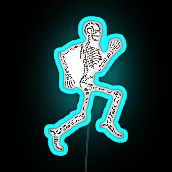 Skeleton Graphic For Physical Therapy Orthopedic Nurse RGB Neon Sign
