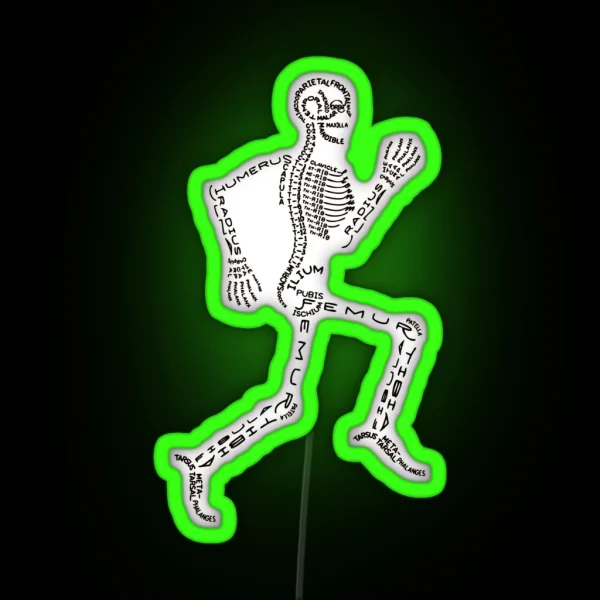 Skeleton Graphic For Physical Therapy Orthopedic Nurse RGB Neon Sign
