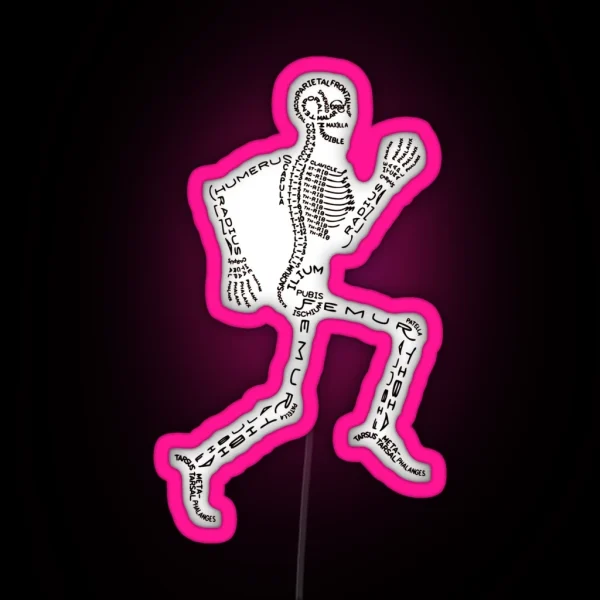 Skeleton Graphic For Physical Therapy Orthopedic Nurse RGB Neon Sign