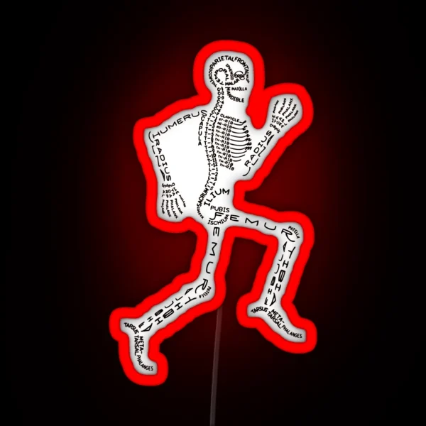 Skeleton Graphic For Physical Therapy Orthopedic Nurse RGB Neon Sign