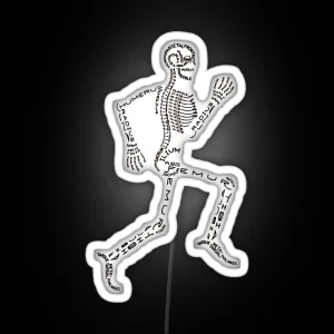 Skeleton Graphic For Physical Therapy Orthopedic Nurse RGB Neon Sign