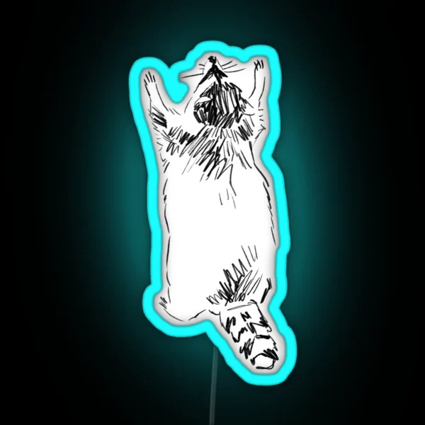 Sketch Y Raccoon RGB Neon Sign