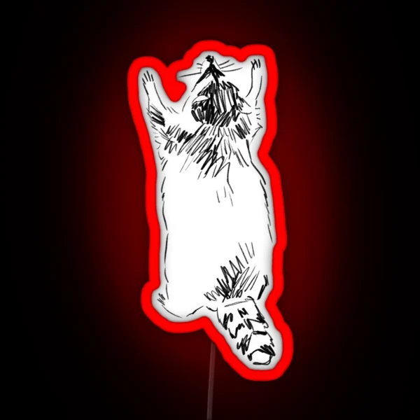 Sketch Y Raccoon RGB Neon Sign