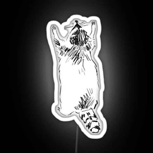 Sketch Y Raccoon RGB Neon Sign