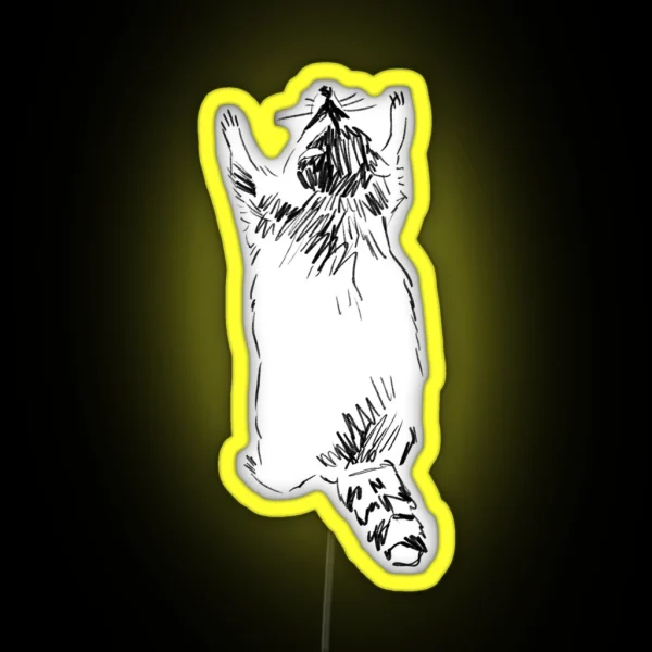 Sketch Y Raccoon RGB Neon Sign
