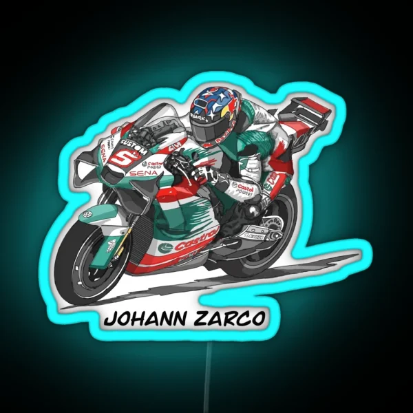 Sketching Motogp Rider Johann Zarco RGB Neon Sign