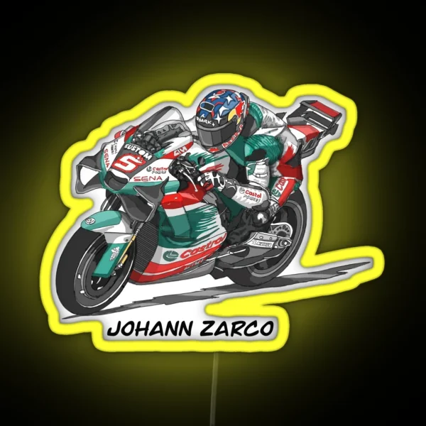 Sketching Motogp Rider Johann Zarco RGB Neon Sign