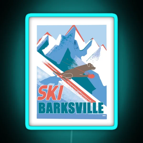 Ski Barksville RGB Neon Sign