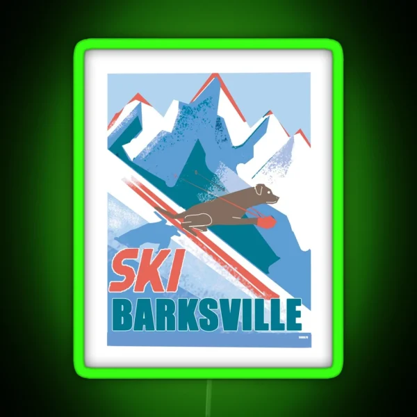 Ski Barksville RGB Neon Sign